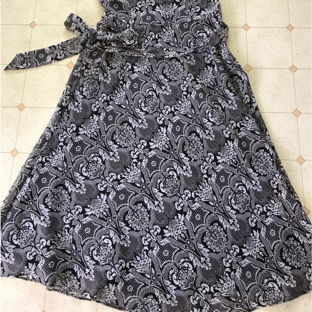 Black and White Paisley Dress